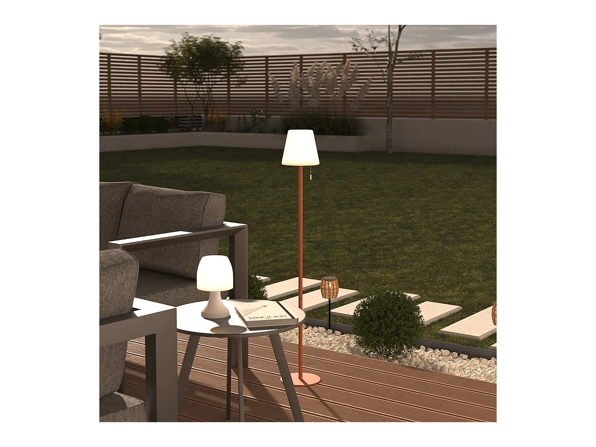 Lampadaire d'Extérieur "Zack" 108cm Ambre