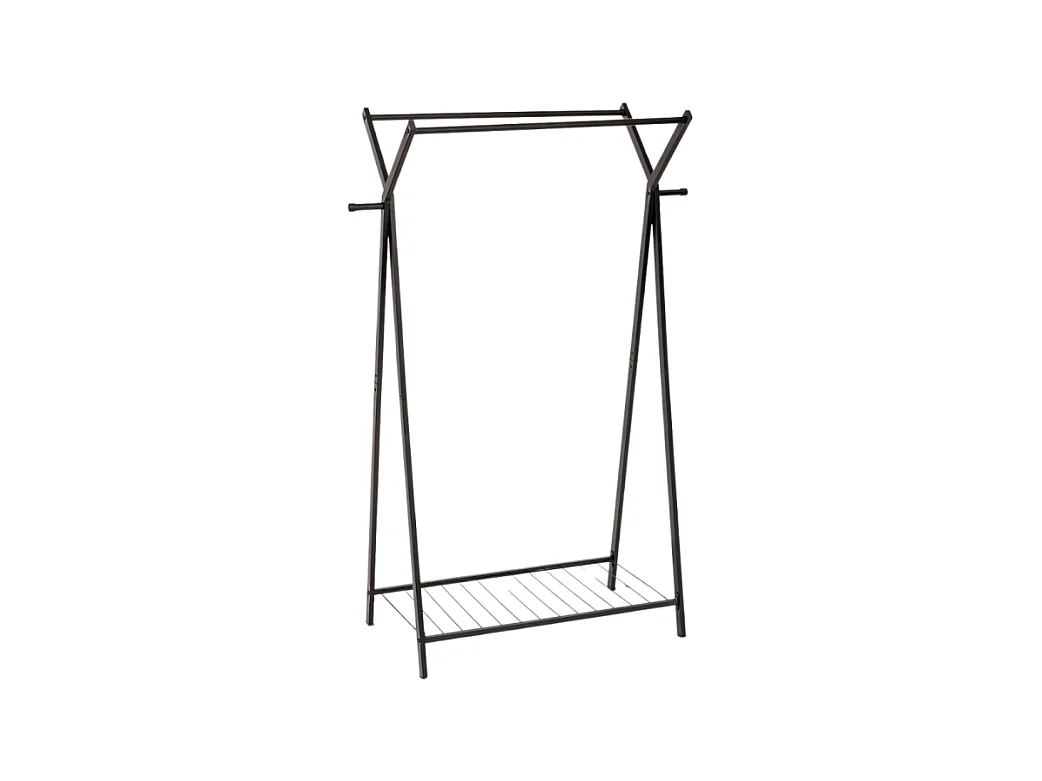 Portant à Vêtements Double en Métal "Metty" 145cm Noir