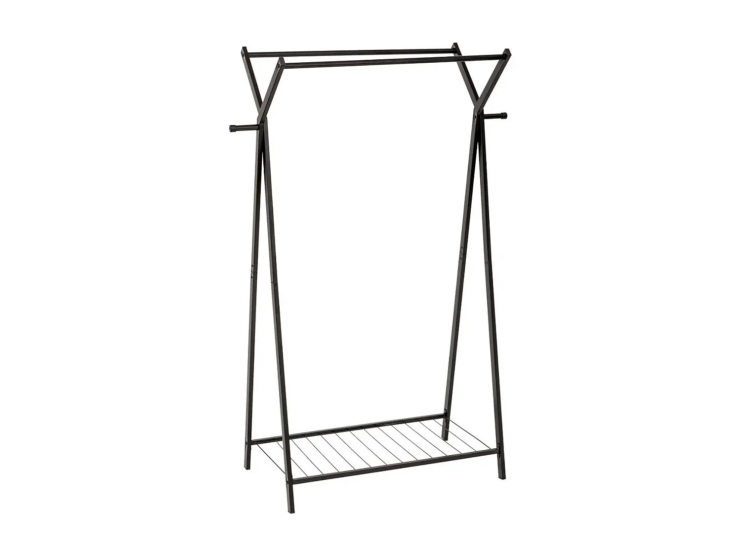Portant à Vêtements Double en Métal "Metty" 145cm Noir