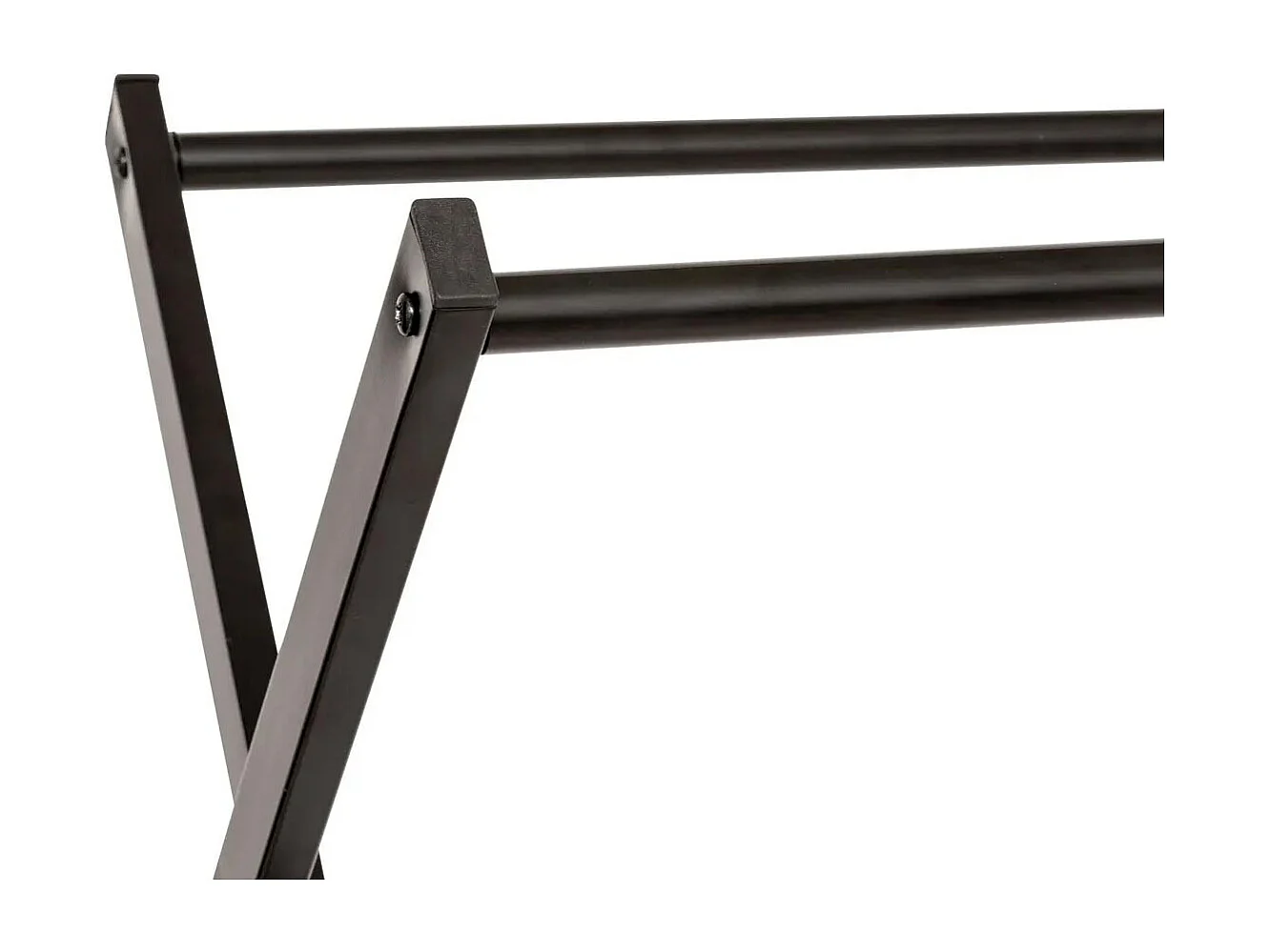 Portant à Vêtements Double en Métal "Metty" 145cm Noir
