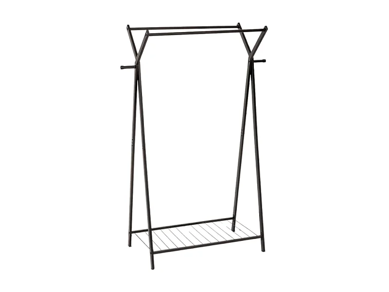 Portant à Vêtements Double en Métal "Metty" 145cm Noir