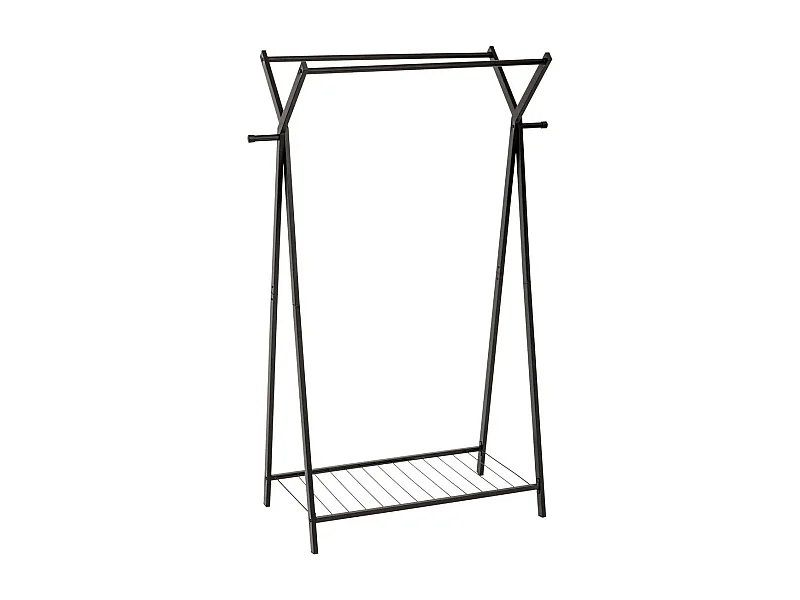 Portant à Vêtements Double en Métal "Metty" 145cm Noir