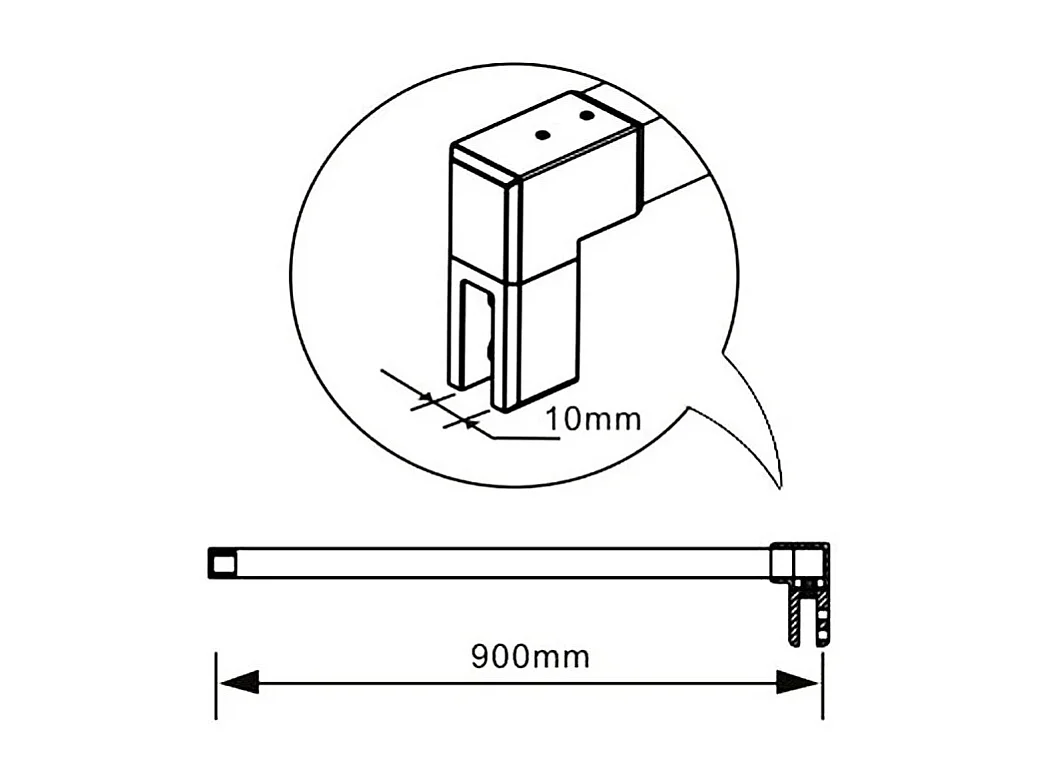 AICA paroi de douche 120x200cm,8mm verre anticalcaire,avec une barre de fixation carrée 90cm,Paroi douche italienne,Conception et intimité