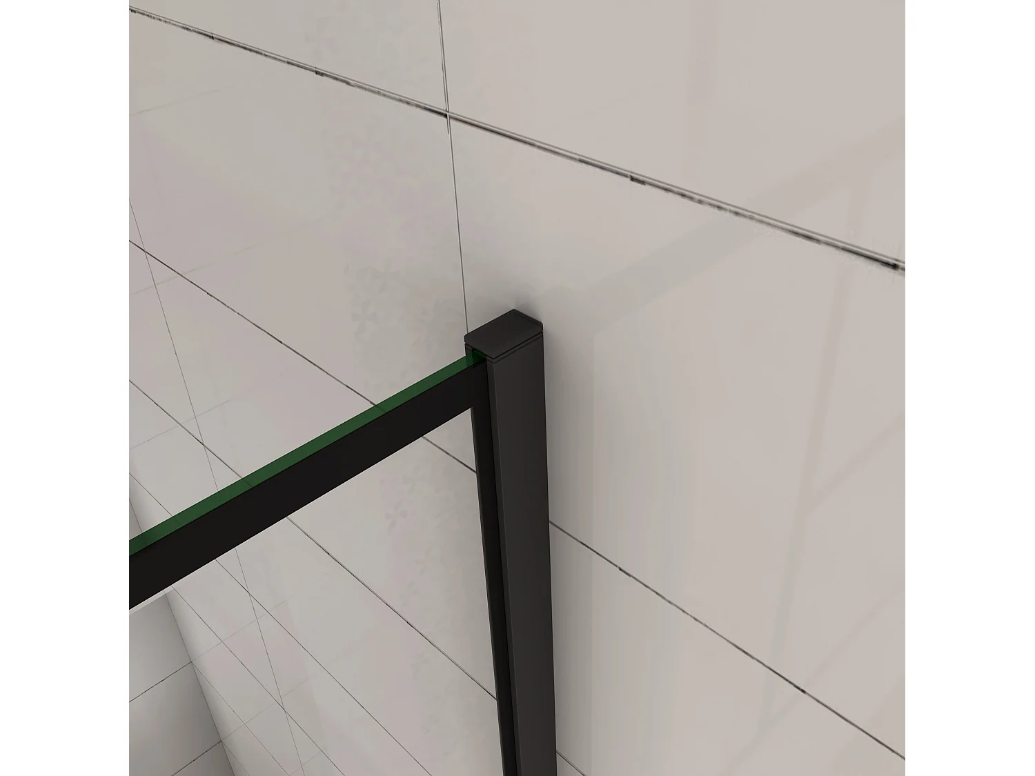 AICA paroi de douche 100x200cm,Paroi douche italienne industrielle,avec une barre de fixation extensible,Conception et intimité