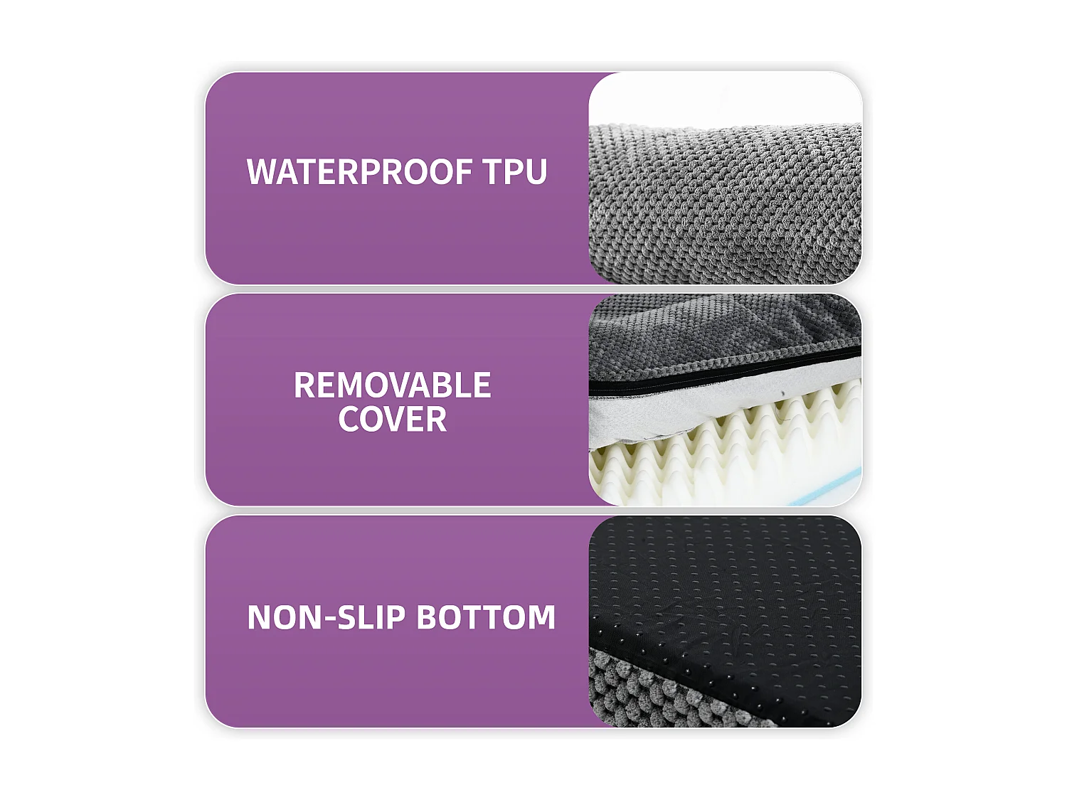 YITAHOME Panier - Grand Chien - Gris - Dehoussable - Orthopédique - lit Chien - Matelas Lavable - 108x80cm