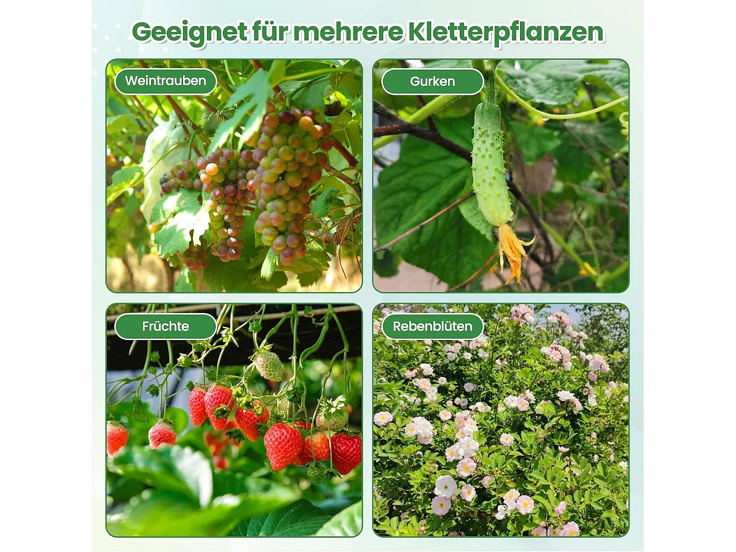 Tuinboog voor klimplanten, 230 cm hoog rankrooster met PE-gecoate metalen structuur, klimhulp, rozenboog, boog voor groenten, fruit, bloemen