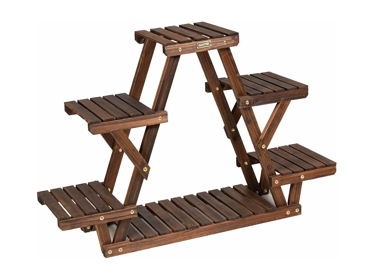 Bloementrap, plantenstandaard, hout, plantentrap, bloemenstandaard, plantenrek, tuin, houten rek met meerdere verdiepingen