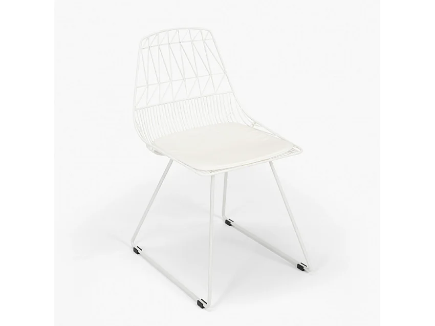 Set Tisch und 2 Stühle für Haus Bar Garten im Innen- und Außenbereich Etzy - Weiß