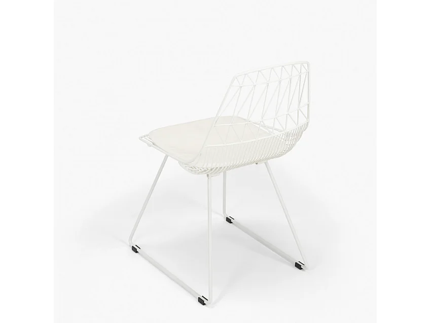 Set Tisch und 2 Stühle für Haus Bar Garten im Innen- und Außenbereich Etzy - Weiß