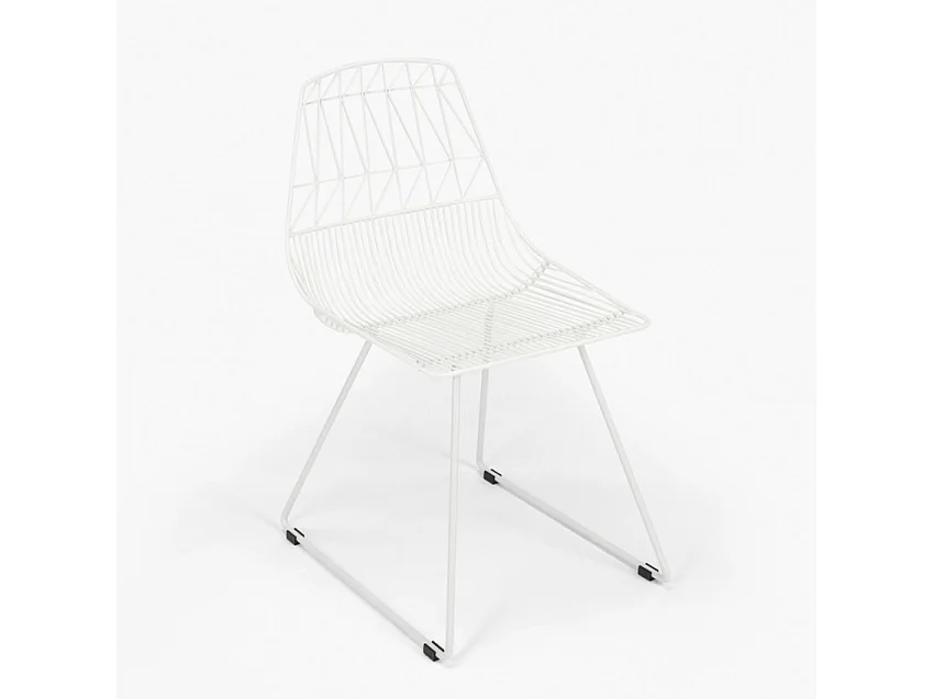 Set Tisch und 2 Stühle für Haus Bar Garten im Innen- und Außenbereich Etzy - Weiß