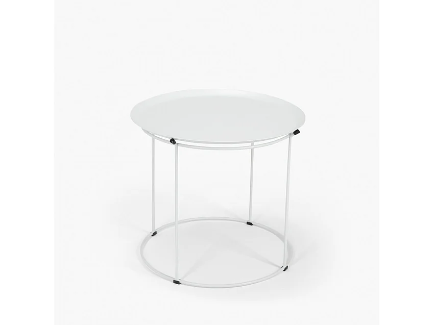 Set Tisch und 2 Stühle für Haus Bar Garten im Innen- und Außenbereich Etzy - Weiß