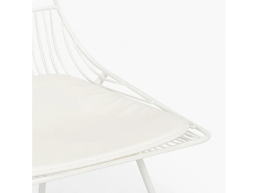 Set Tisch und 2 Stühle für Haus Bar Garten im Innen- und Außenbereich Etzy - Weiß