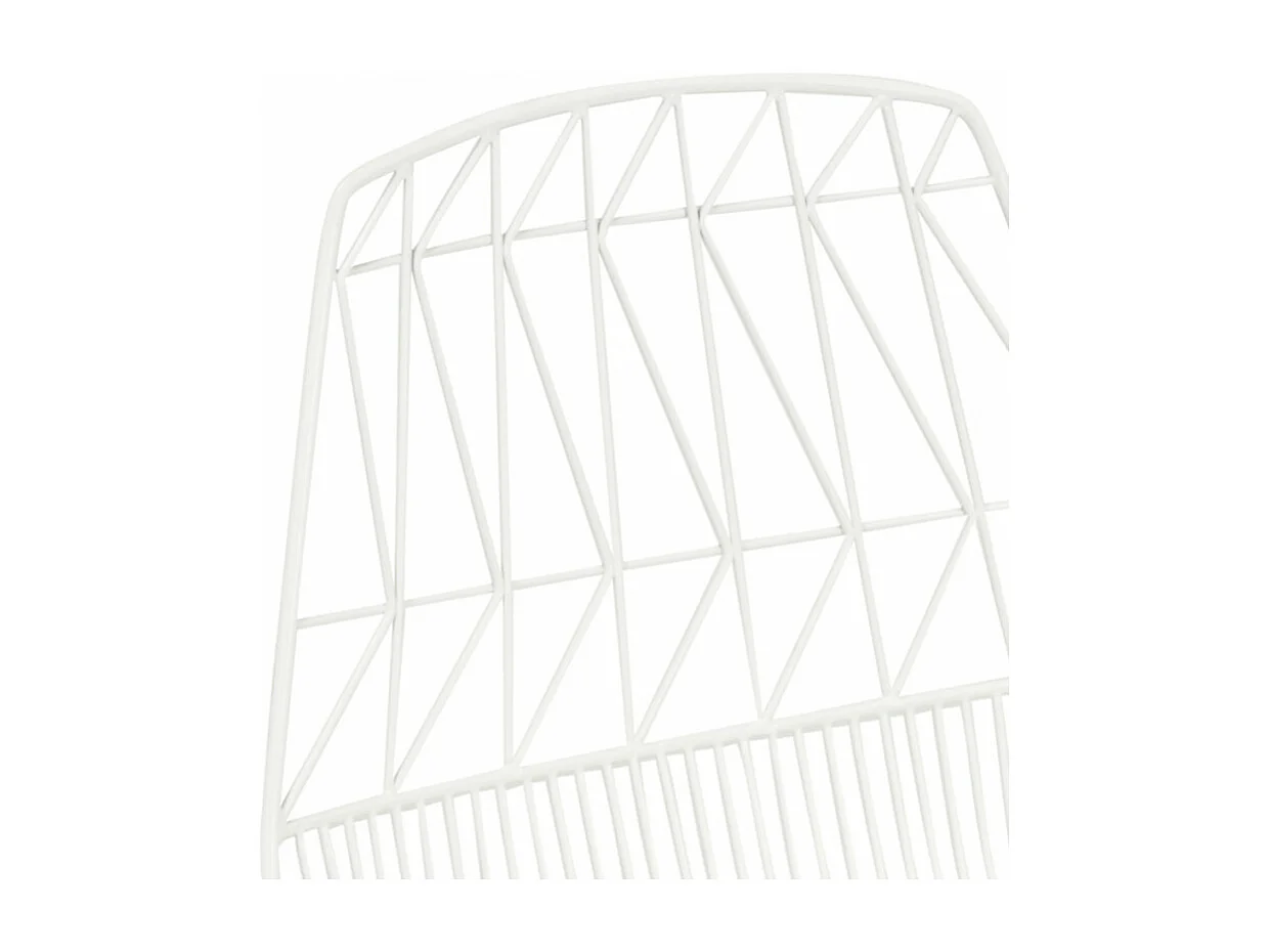 Set Tisch und 2 Stühle für Haus Bar Garten im Innen- und Außenbereich Etzy - Weiß