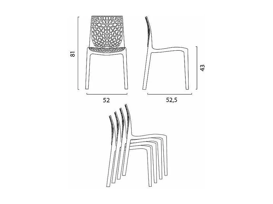 Schwarz Quadratisch Tisch und 2 Stühle Farbiges Polypropylen-Innenmastenset Grand Soleil Gruvyer Aia - Schwarz