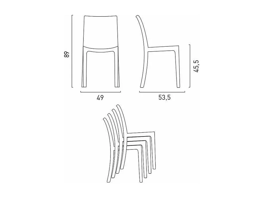 Set tavolo rettangolare bianco 150x90cm 6 sedie esterno Zombie