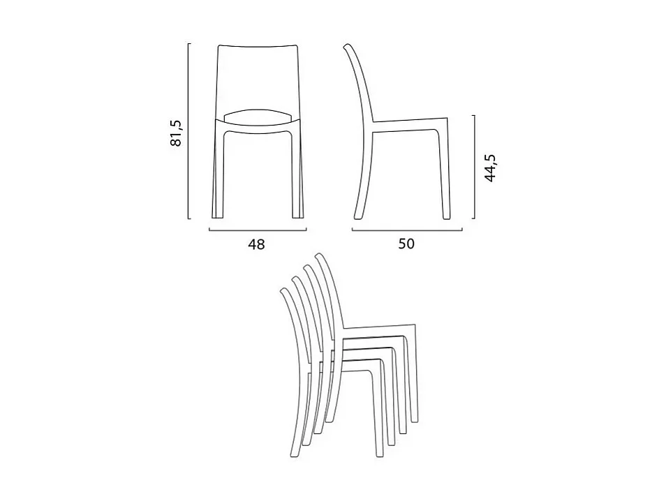 Tisch Quadratisch mit 2 Bunten Polycarbonat Outdoor Stühlen Grand Soleil Cafè