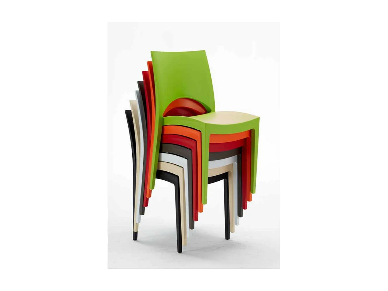 Weiß Quadratisch Tisch und 2 Stühle Farbiges Polypropylen-Innenmastenset Grand Soleil Paris Patio - Braun