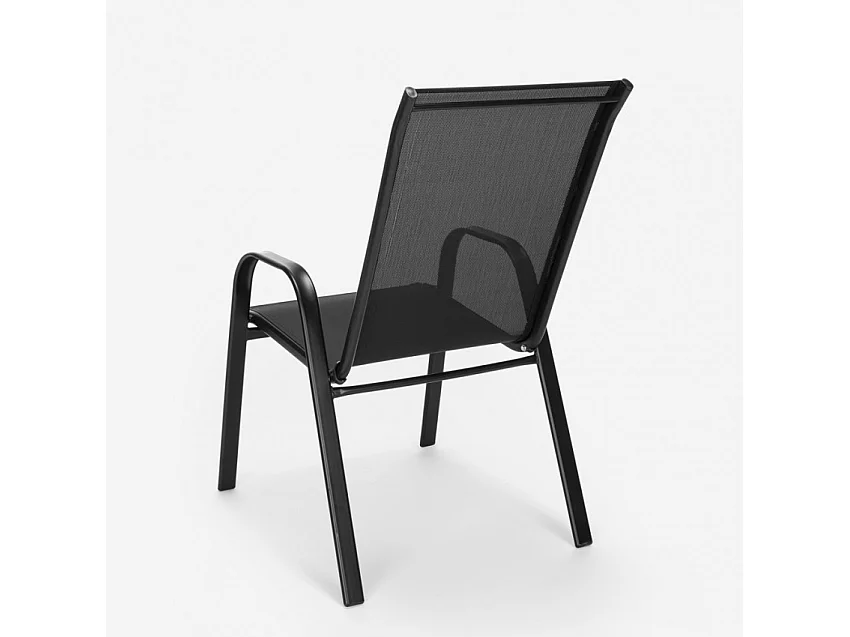 Polyrattan Tisch Quadratisch mit 4 Bunten Stühlen 90x90 Beige Elegance