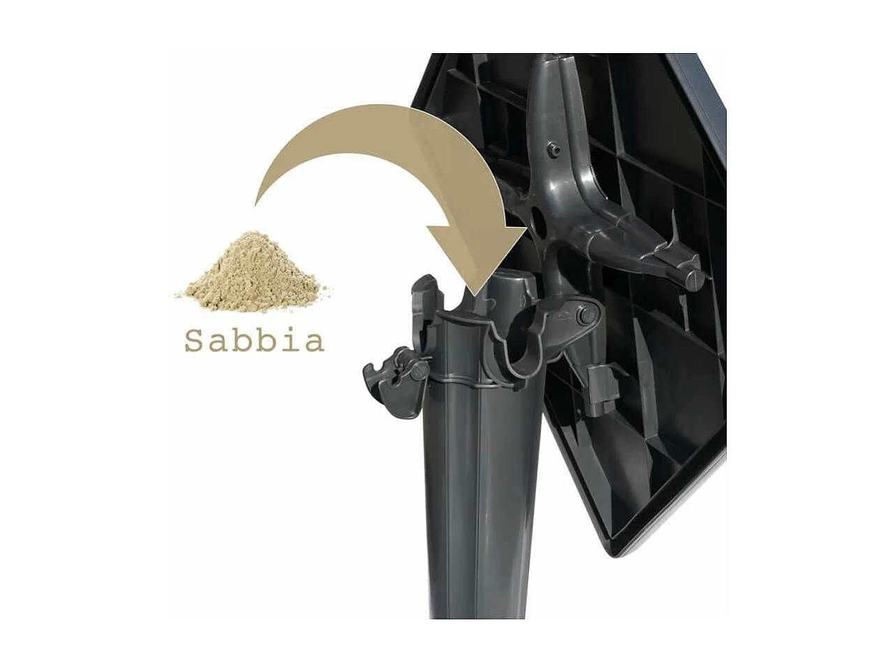 Schwarz Quadratisch Tisch und 2 Stühle Farbiges Polypropylen-Innenmastenset Grand Soleil Gruvyer Aia - Beige