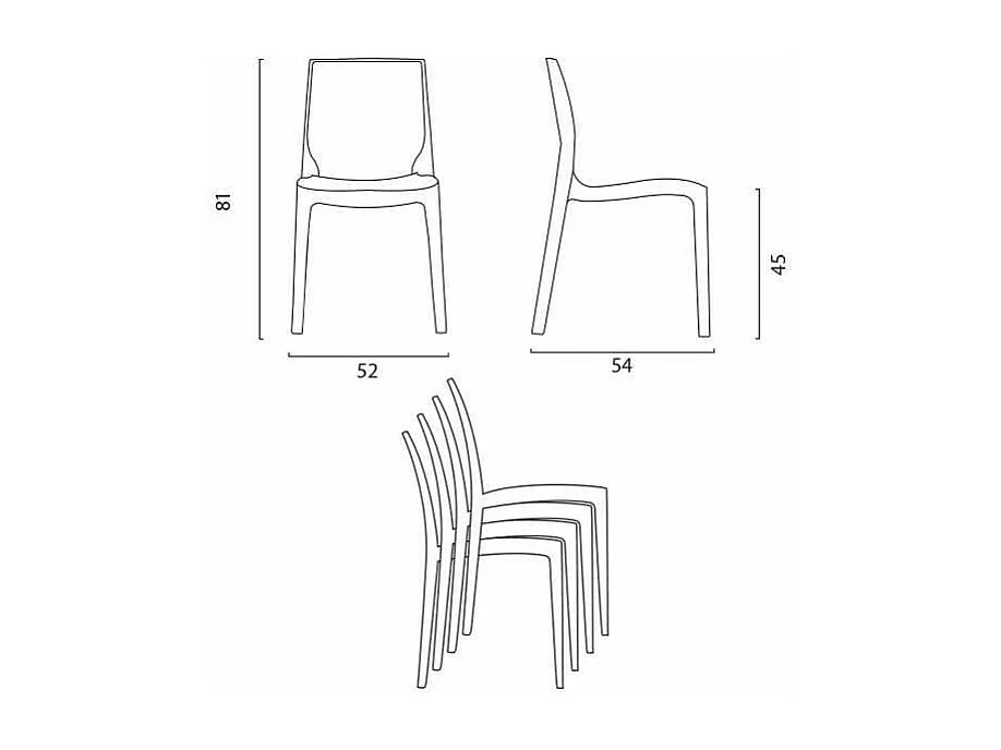 Schwarz Quadratisch Tisch und 2 Stühle Farbiges Polypropylen-Innenmastenset Grand Soleil Ice Aia - Beige