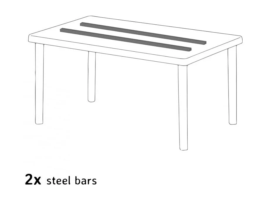 Ensemble de table rectangulaire et 6 chaises 150x90cm Mojito