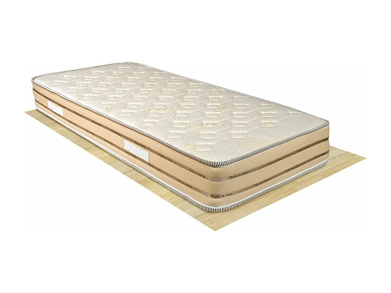 Materasso Corfù a molle in acciaio temperato, singolo 80x190 cm, altezza 23 cm, supporto perimetrale rinforzato – Comprarredo