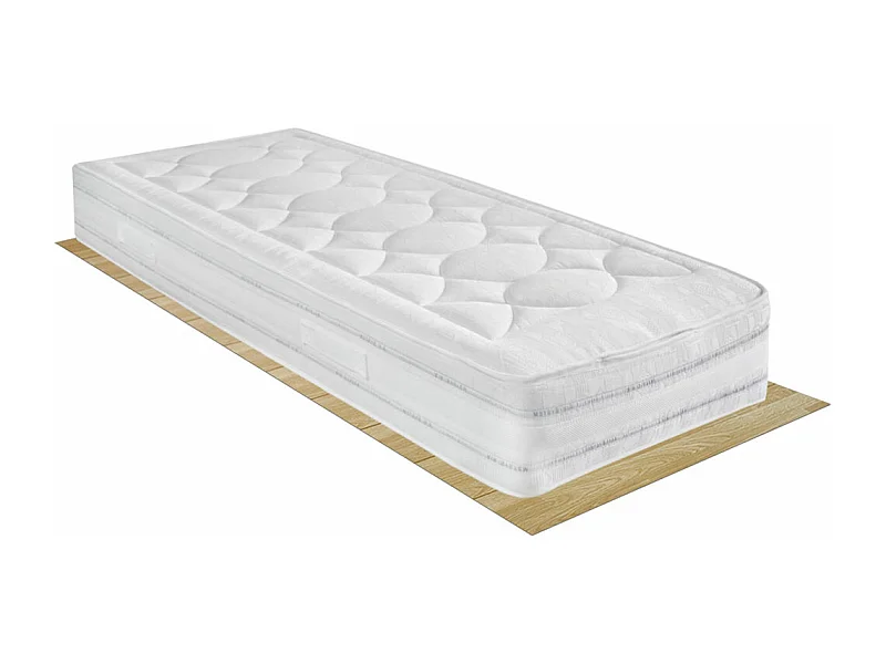 Materasso rigido Messico fino a 130 kg, singolo 80x190 cm, altezza 25 cm, lato estate/inverno con lana – Comprarredo