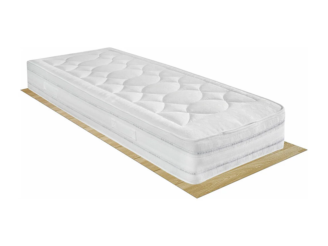 Materasso rigido Messico fino a 130 kg, singolo 80x190 cm, altezza 25 cm, lato estate/inverno con lana – Comprarredo