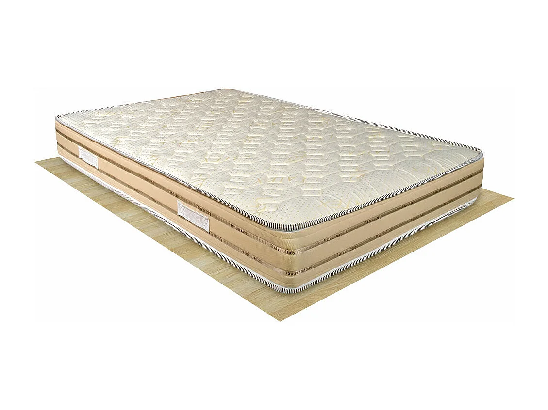 Materasso Corfù a molle in acciaio temperato, piazza e mezza 120x190 cm, altezza 23 cm, supporto perimetrale rinforzato – Comprarredo
