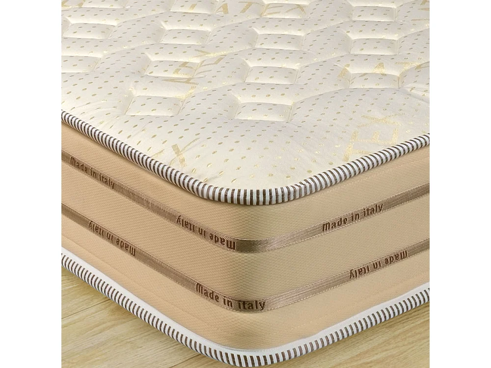 Materasso Corfù a molle in acciaio temperato, piazza e mezza 120x190 cm, altezza 23 cm, supporto perimetrale rinforzato – Comprarredo