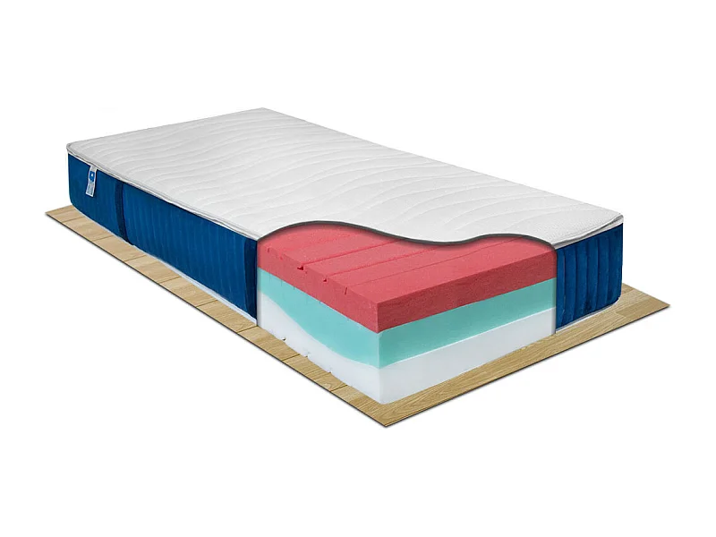 Materasso memory Florida Ginseng multionda 3 strati, singolo 80x190 7 zone, fodera ioni d’argento H25 – Comprarredo