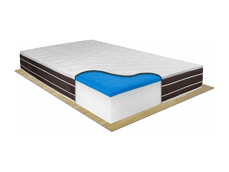 Materasso Molle e Memory Strong piazza e mezza 120x190 H25, molle biconiche con 3 cm memory, portanza 130 kg – Comprarredo