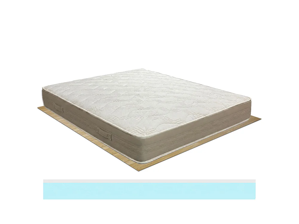 Kit materasso memory e rete ortopedica Finlandia matrimoniale 160x190, rete metallica flessibile, cuscino fiocco memory - Comprarredo