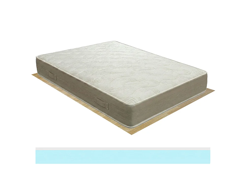 Kit materasso memory e rete ortopedica Finlandia piazza e mezza 120x190, rete metallica flessibile, cuscino fiocco memory - Comprarredo