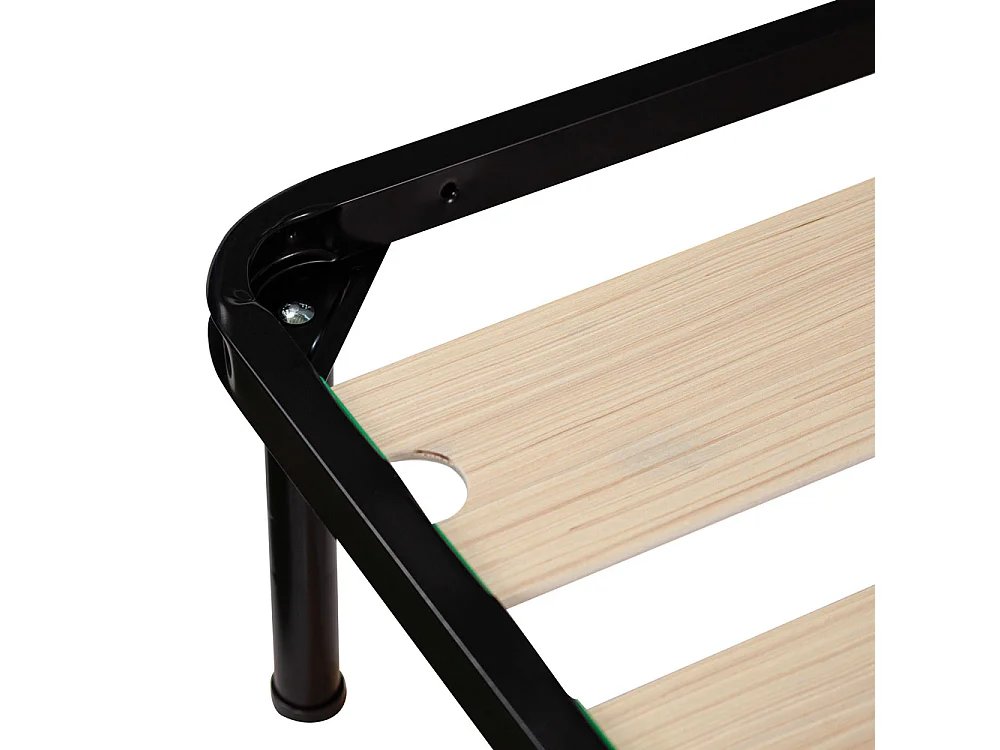 Rete ortopedica matrimoniale 160x190 a doghe larghe, con struttura in metallo e doghe flessibili da 17 cm in legno - Comprarredo