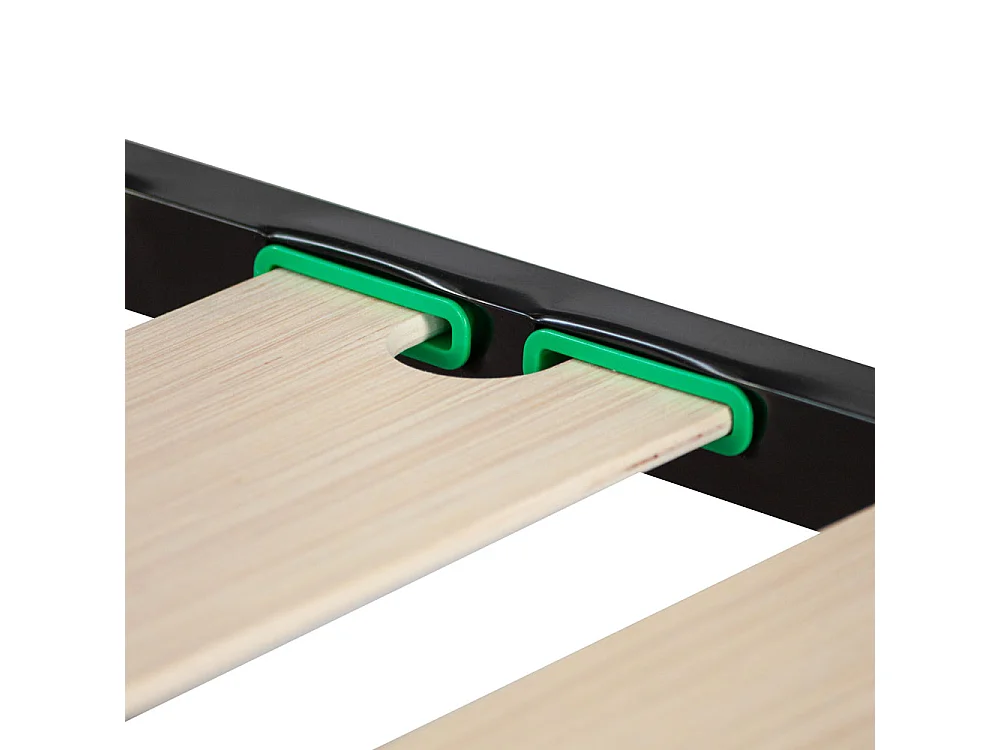 Rete ortopedica a doghe larghe 80x190 per letto singolo, con telaio in metallo e doghe flessibili da 17 cm in legno - Comprarredo