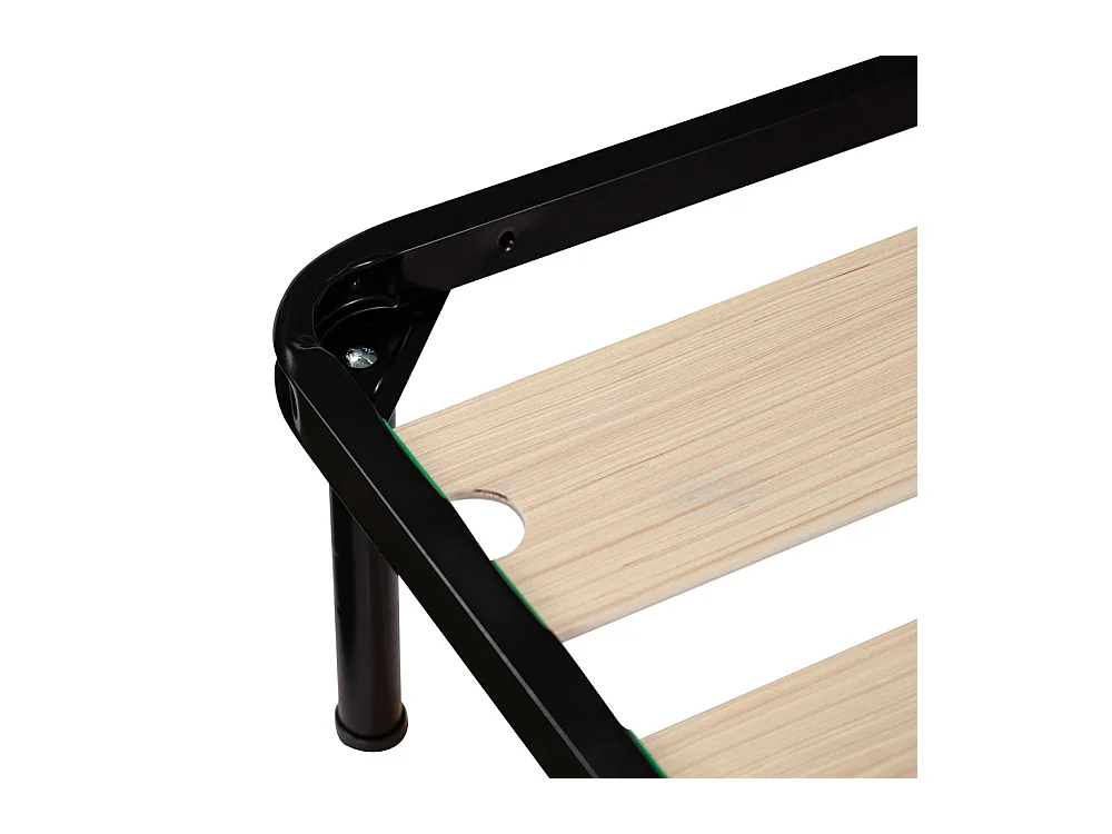 Rete ortopedica a doghe larghe 120x190 per letto piazza e mezza, telaio in metallo e doghe flessibili da 17 cm in legno - Comprarredo