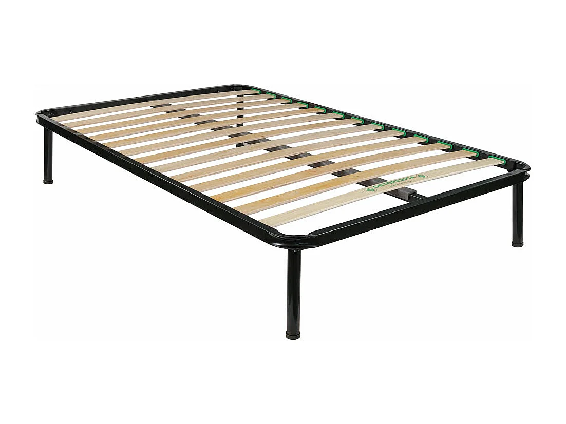 Rete ortopedica piazza e mezza 120x190 con telaio in metallo e doghe flessibili in legno - Comprarredo