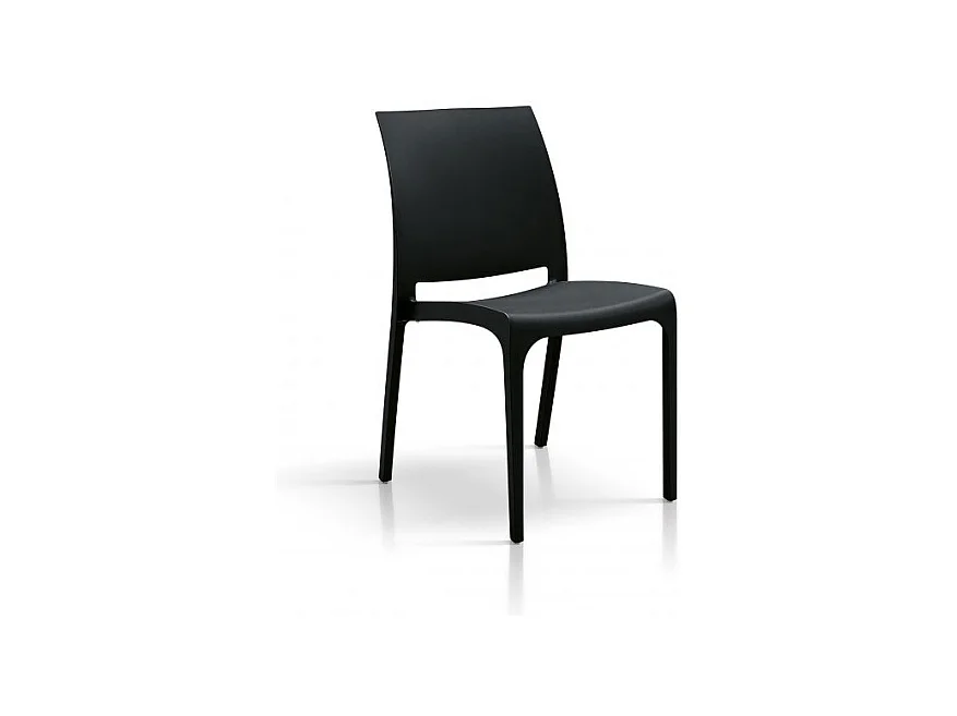 Sedia Alberto set da 4 sedie nero, Polipropilene
