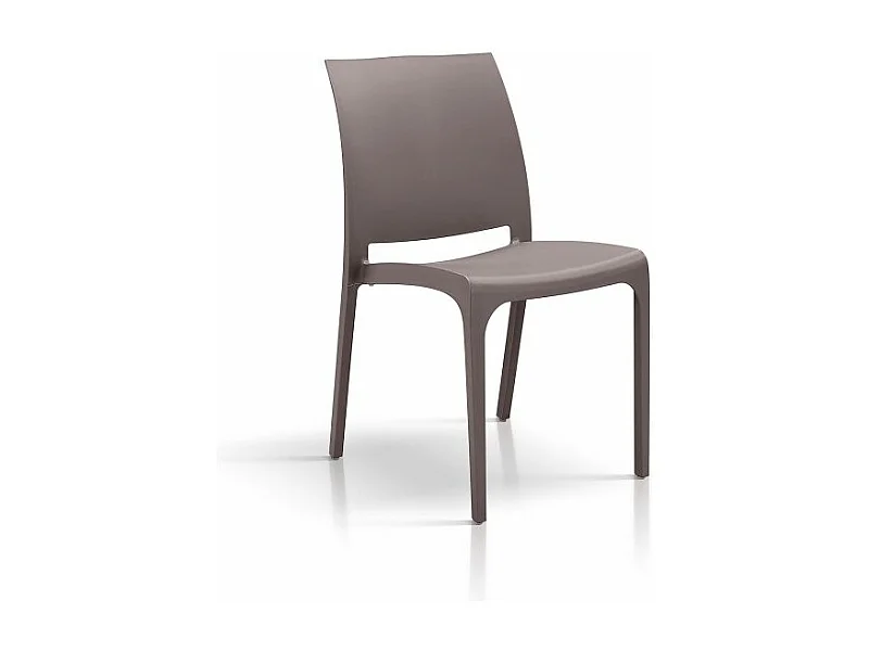 Sedia Alberto set da 4 sedie tortora, Polipropilene