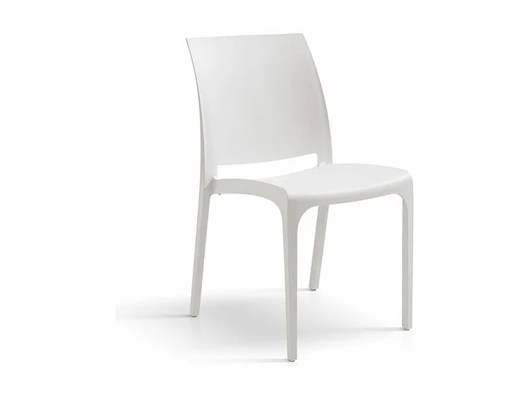 Sedia Alberto set da 4 sedie bianco, Polipropilene