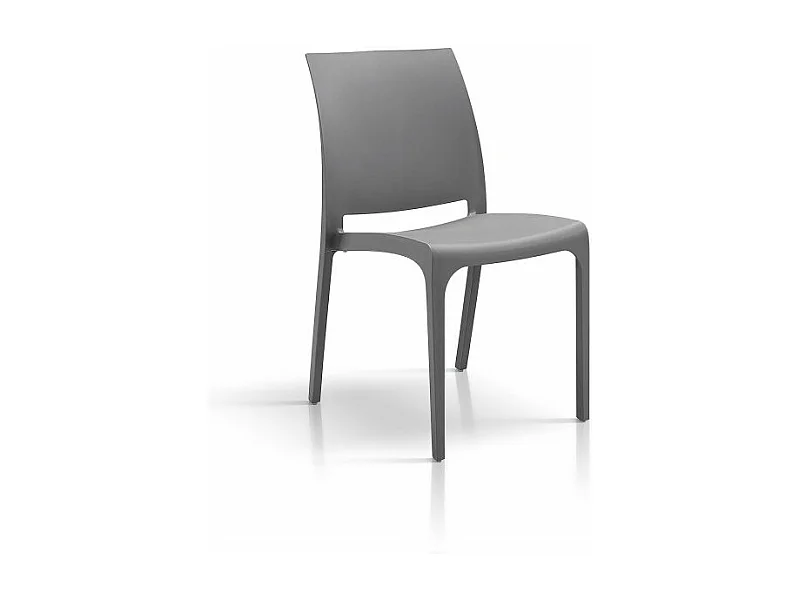 Sedia Alberto set da 4 sedie grigio, Polipropilene