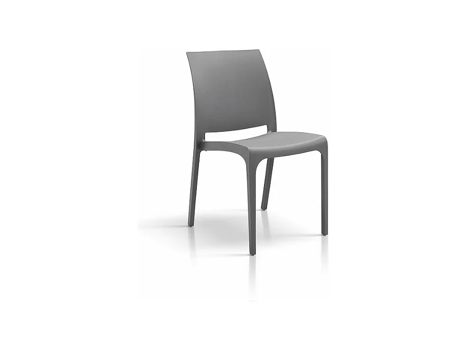 Sedia Alberto set da 4 sedie grigio, Polipropilene