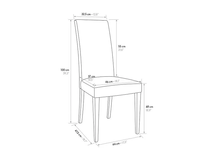 Sedia Andrea, Bianco, Set Da 2 Sedie, Sedie In Ecopelle, Gambe Legno, Sedia Cucina, Sedia Sala Da Pranzo