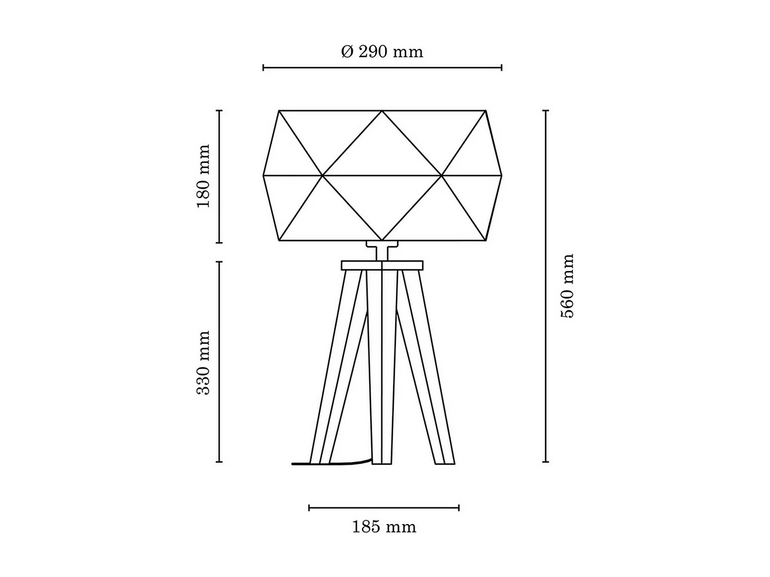 Lampada da Tavolo Sambre, Marrone, 29x29x56 cm, EPIKASA