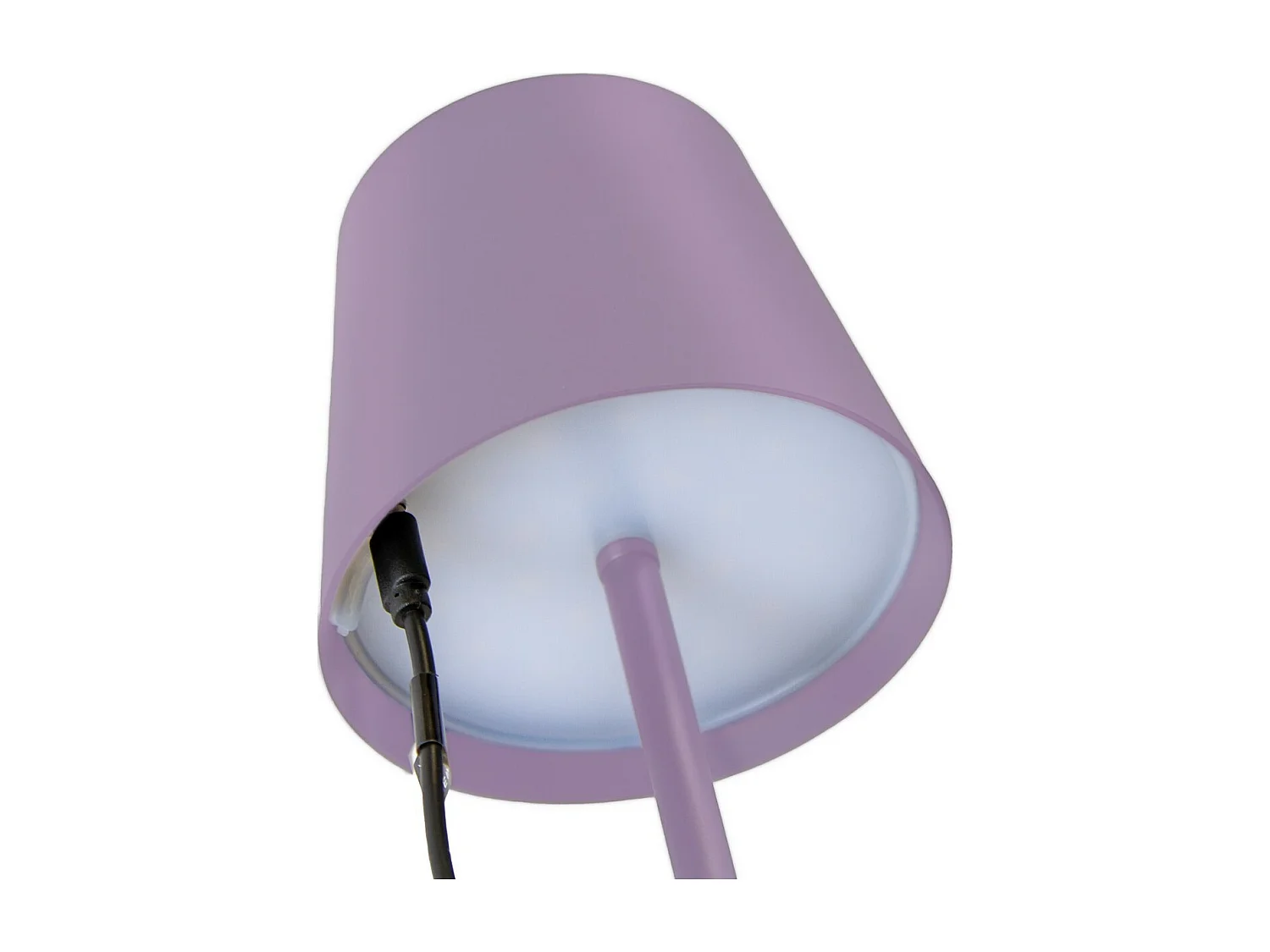 Akumulatorowa Lampa Stołowa Agata 2, Fiolet, 12x12x37 cm, Majestic