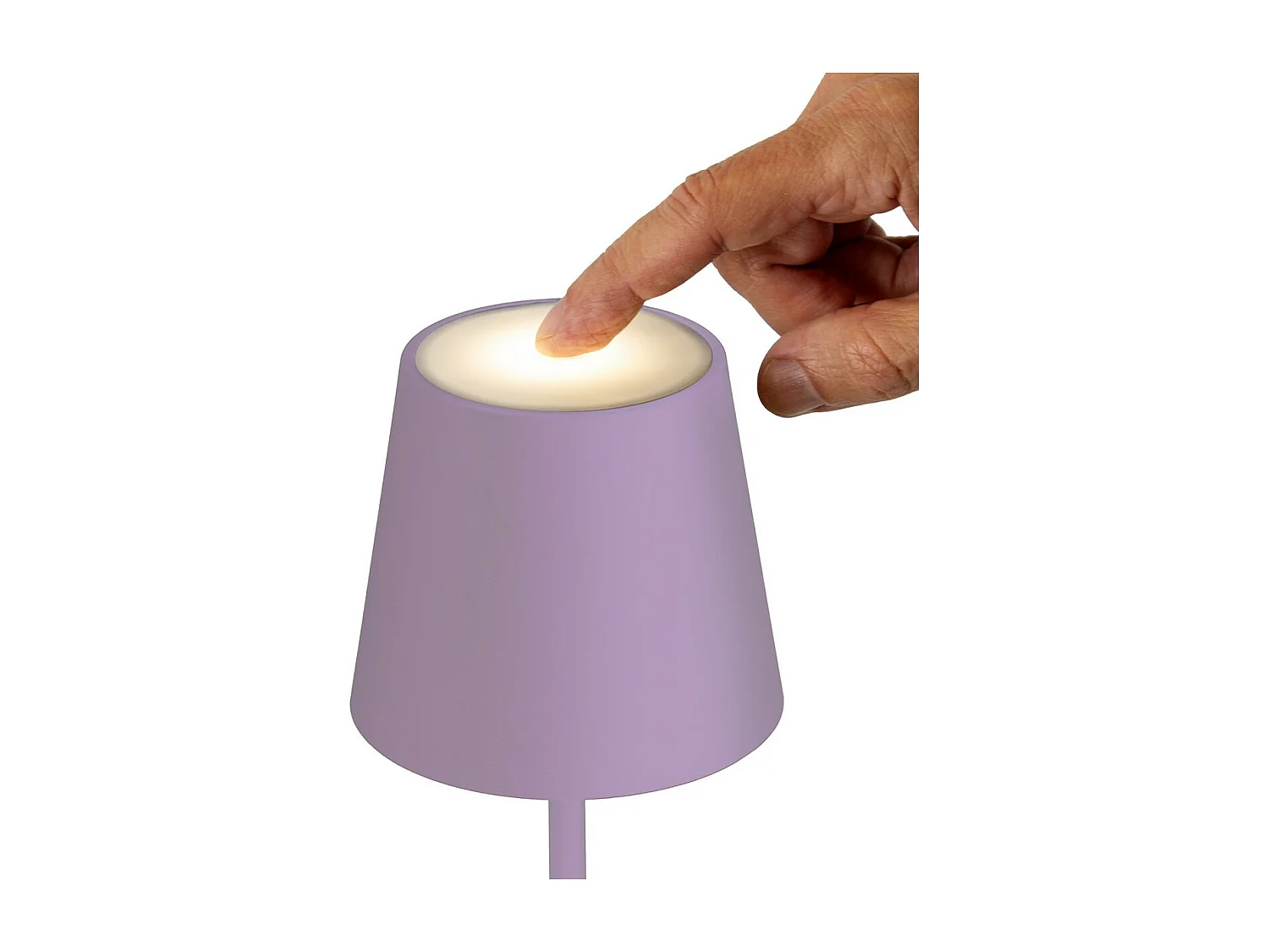 Akumulatorowa Lampa Stołowa Agata 2, Fiolet, 12x12x37 cm, Majestic