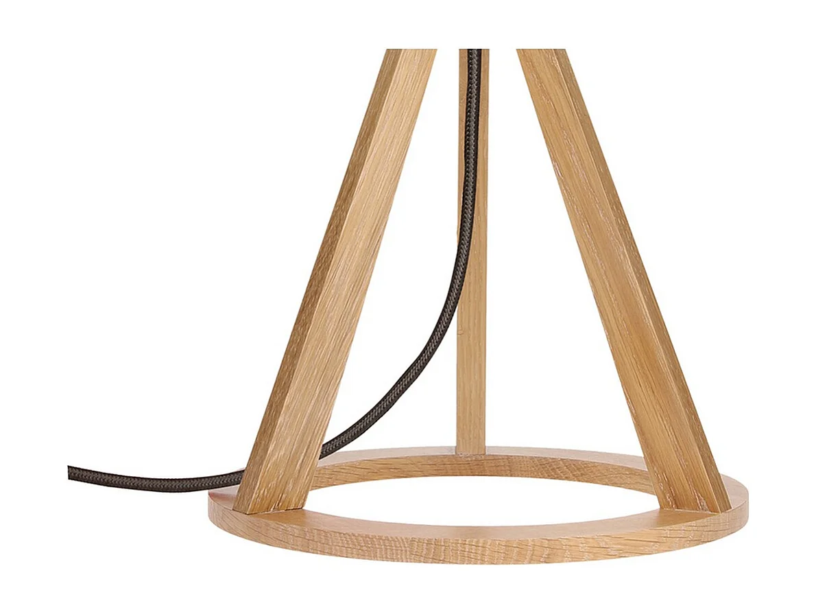 Lampe à Poser Sambre, Marron, 30x30x49 cm, EPIKASA