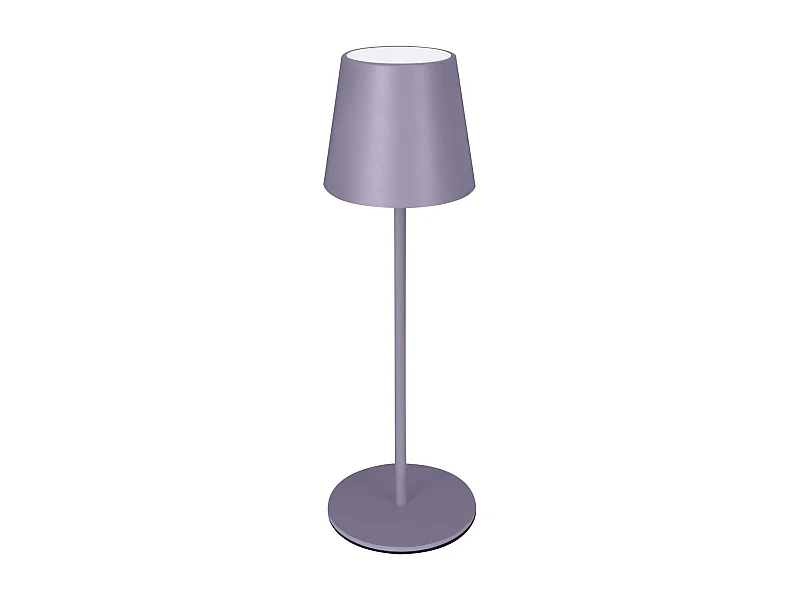 Lampe à Poser Rechargeable Agata, Violet, 12x12x37 cm, Majestic