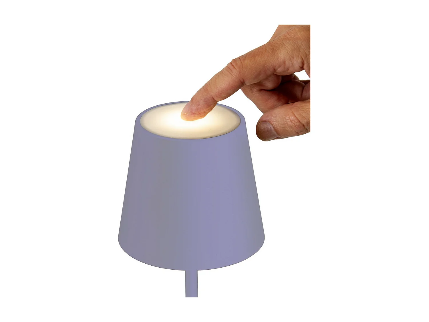 Akumulatorowa Lampa Stołowa Agata, Fiolet, 12x12x37 cm, Majestic